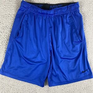 Nike Shorts Mens Medium Blue Dri-Fit Training Basketball Performance Elastic